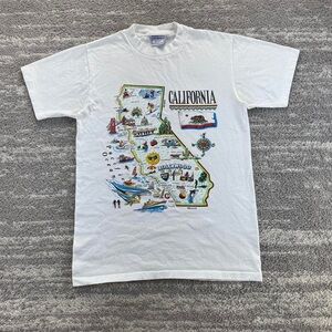 California Map Graphic White T-Shirt